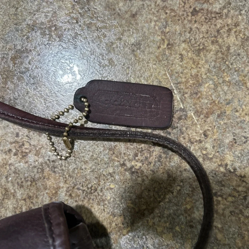 Vintage Leather Coach Bag Brown Mohagony Turnlock 0221-223 Shoulder Crossbody